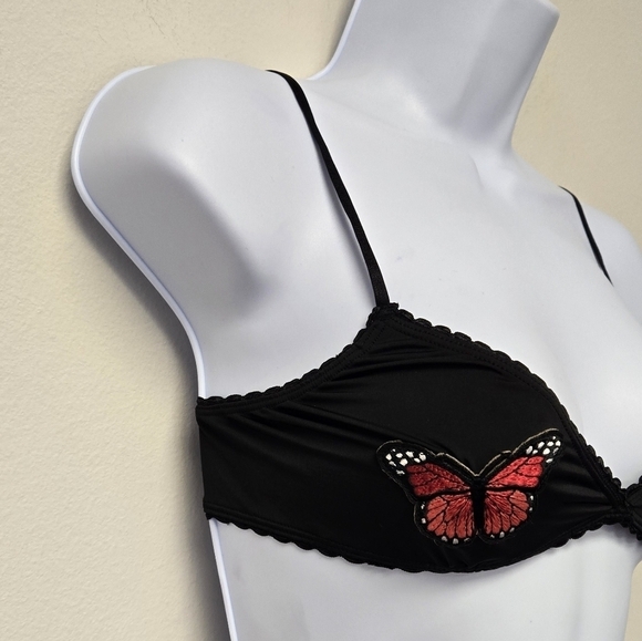 Urban outfitters  Butterfly Applique Out from Under Bra black S - Picture 4 of 12